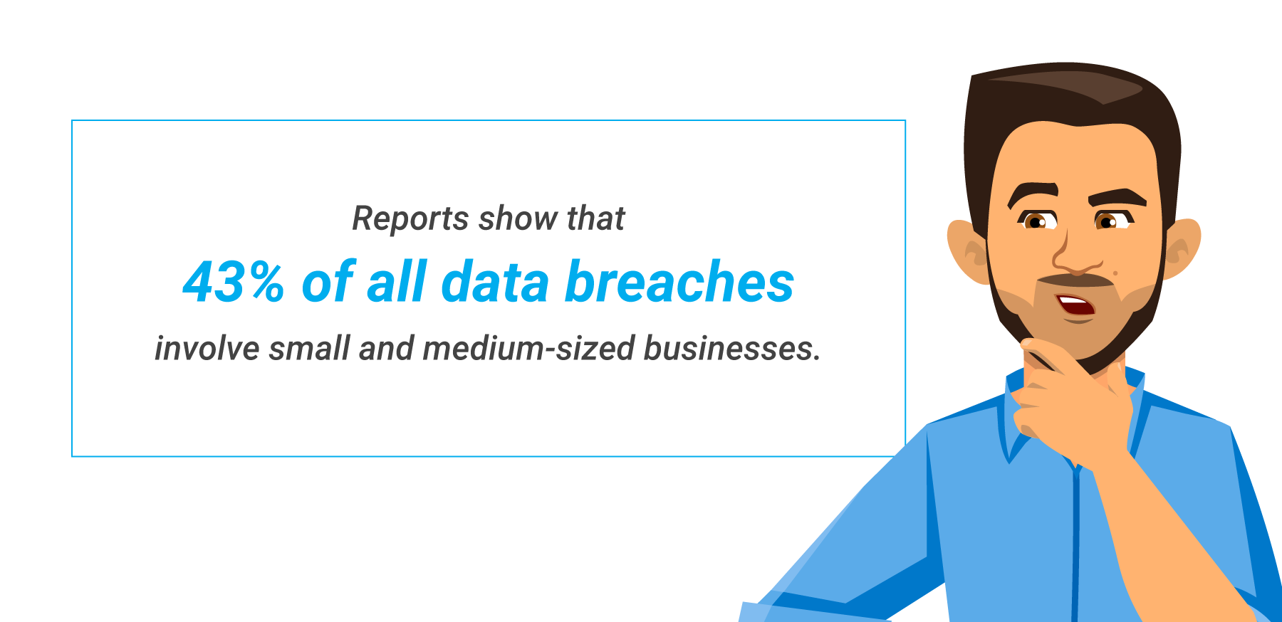 Aaron - 43% of all data breaches involve small and medium-sized businesses